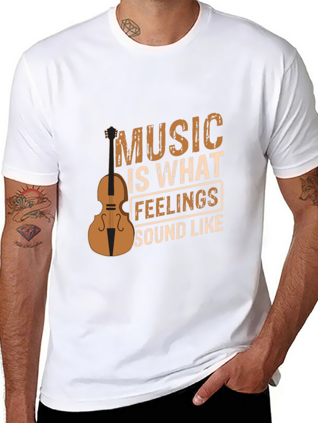 Music is What Feelings Sound Like Graphic Tee