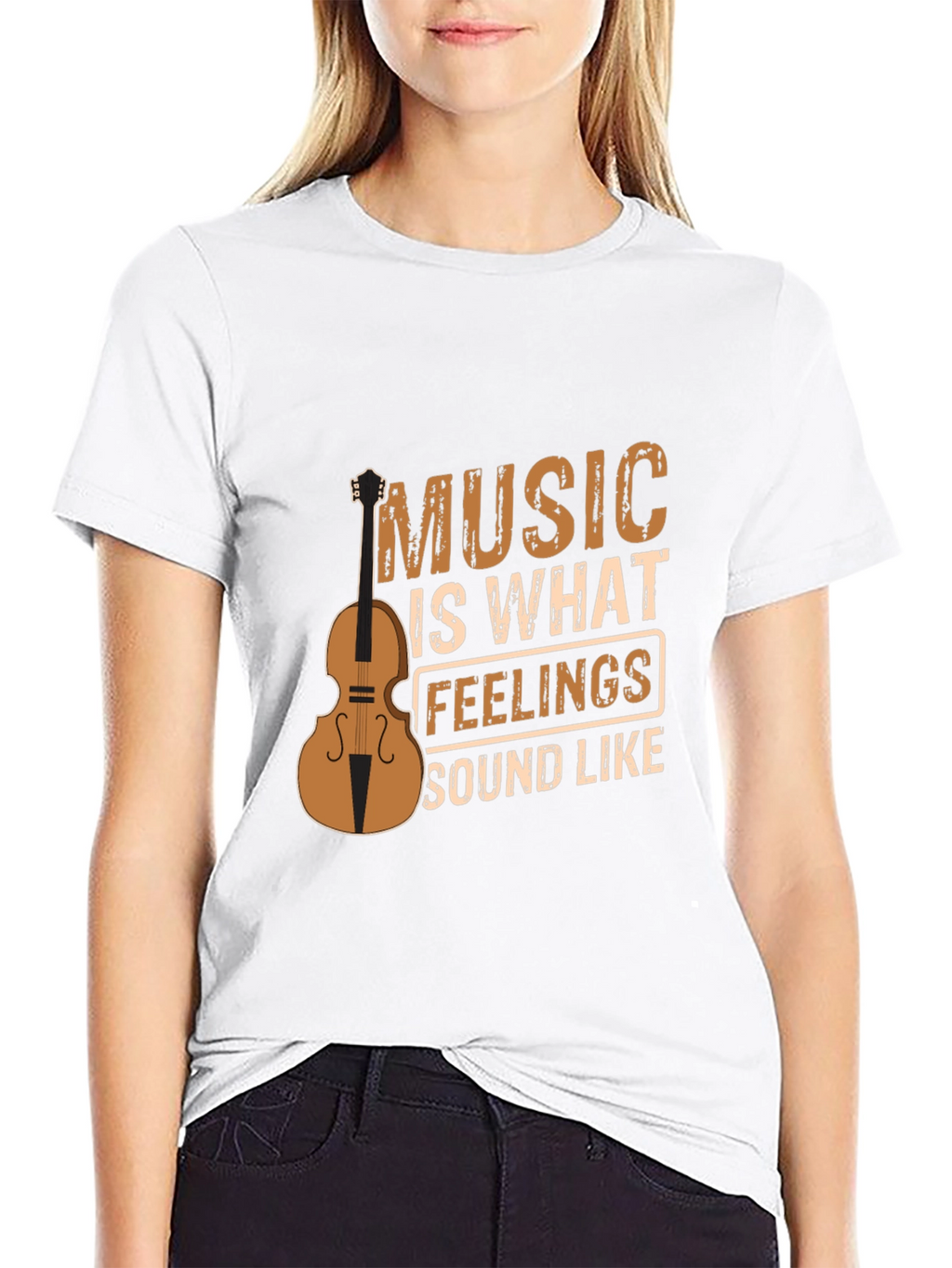 Music is What Feelings Sound Like Graphic Tee