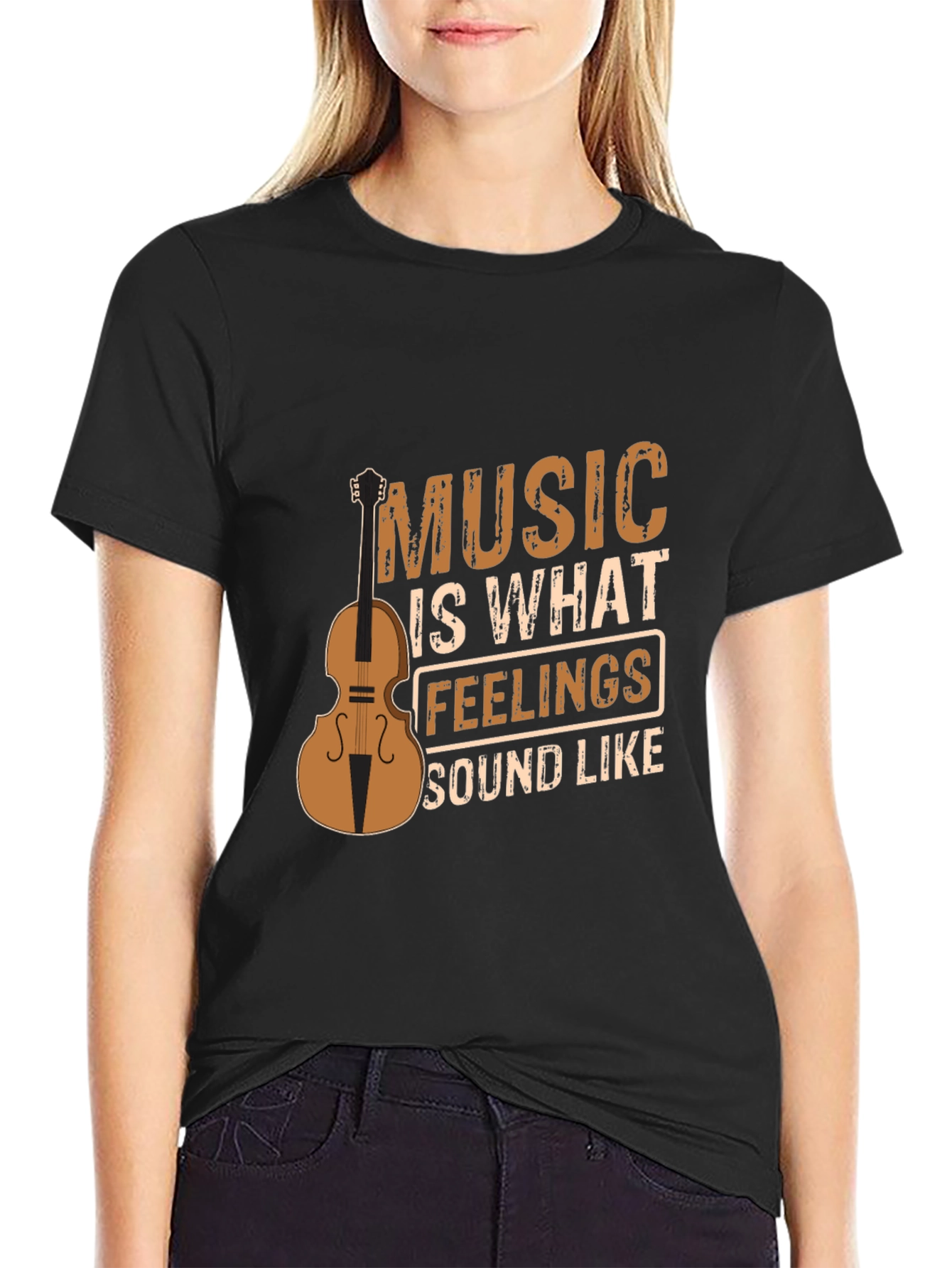 Music is What Feelings Sound Like Graphic Tee