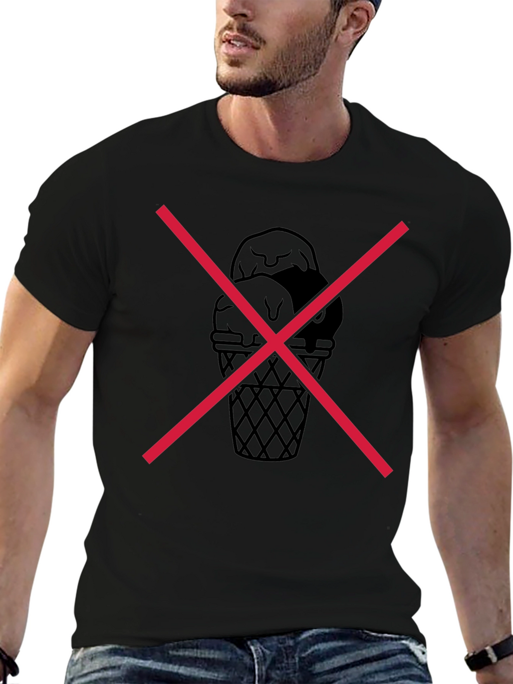 Mens Black Graphic Tee - X Marks the Spot