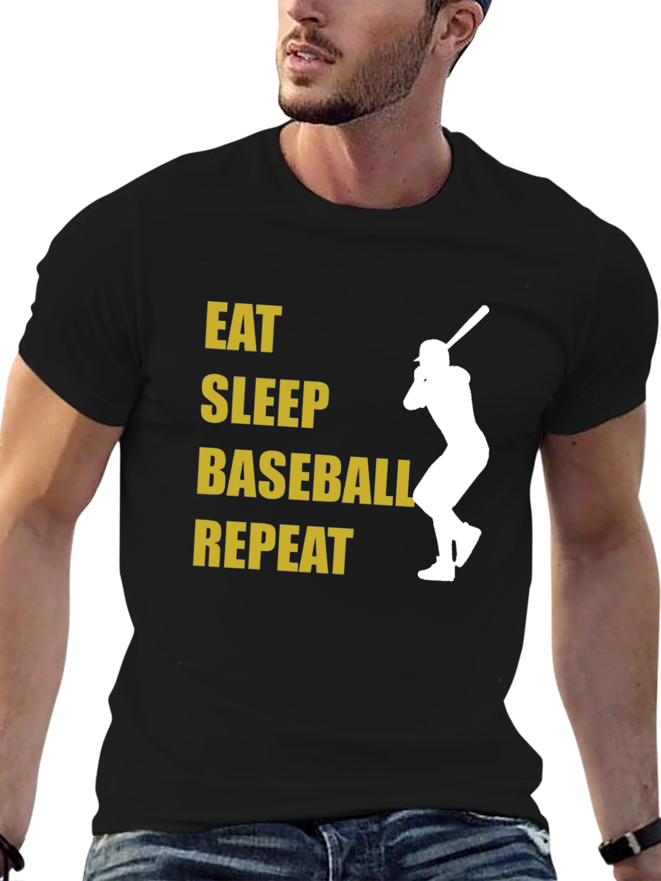 Eat Sleep Baseball Repeat Graphic T-Shirt