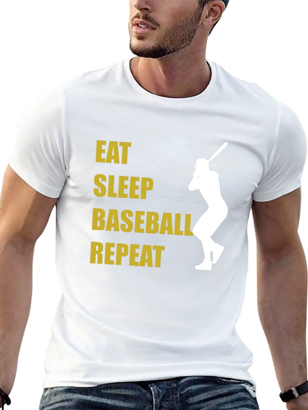 Eat Sleep Baseball Repeat Graphic T-Shirt