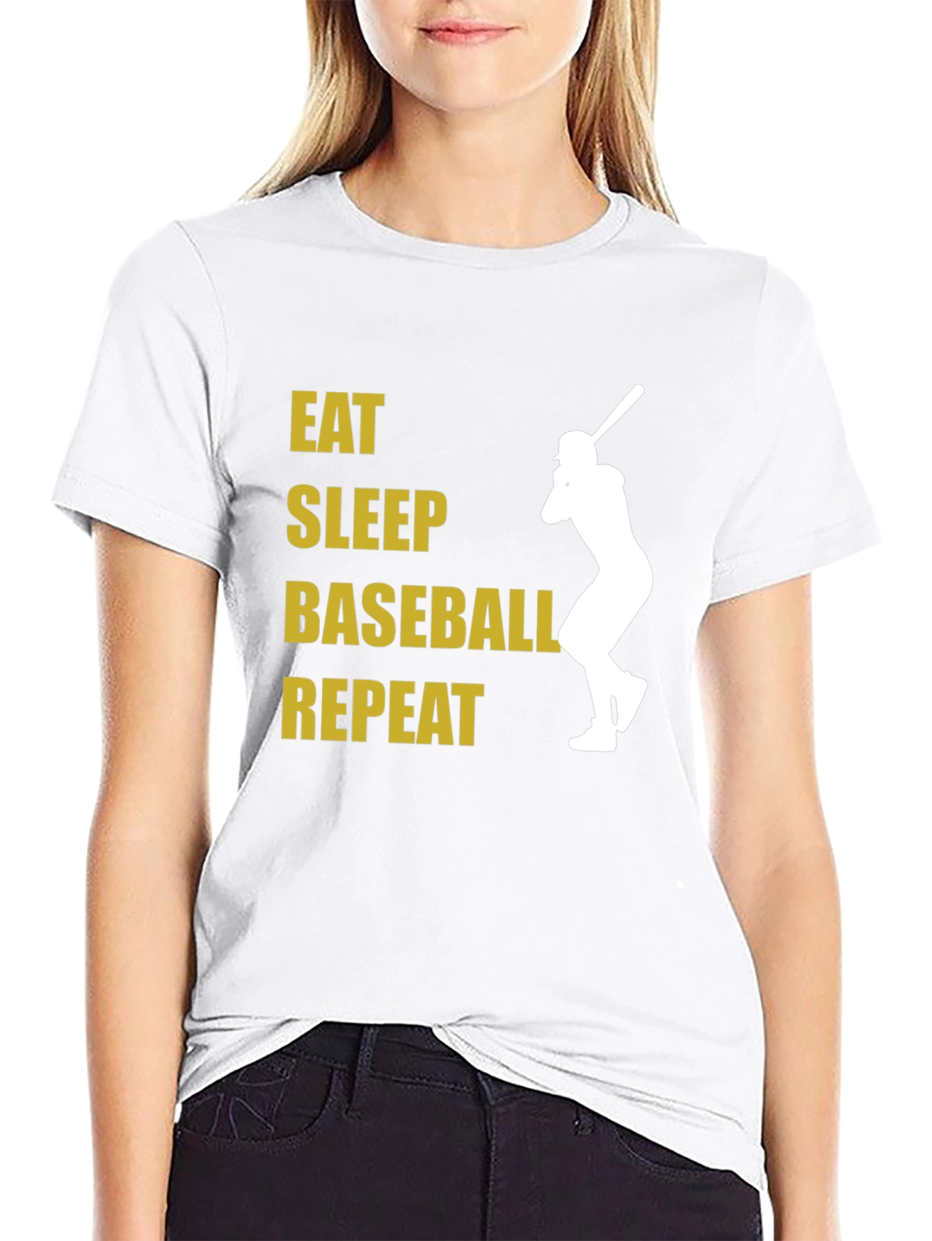 Eat Sleep Baseball Repeat Graphic T-Shirt