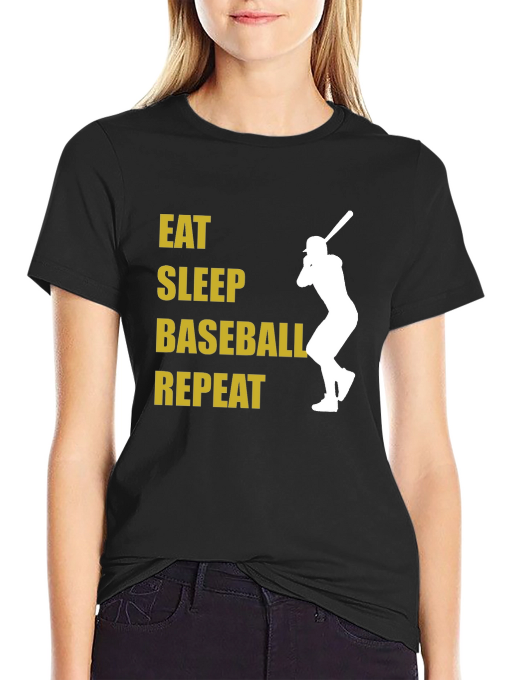 Eat Sleep Baseball Repeat Graphic T-Shirt