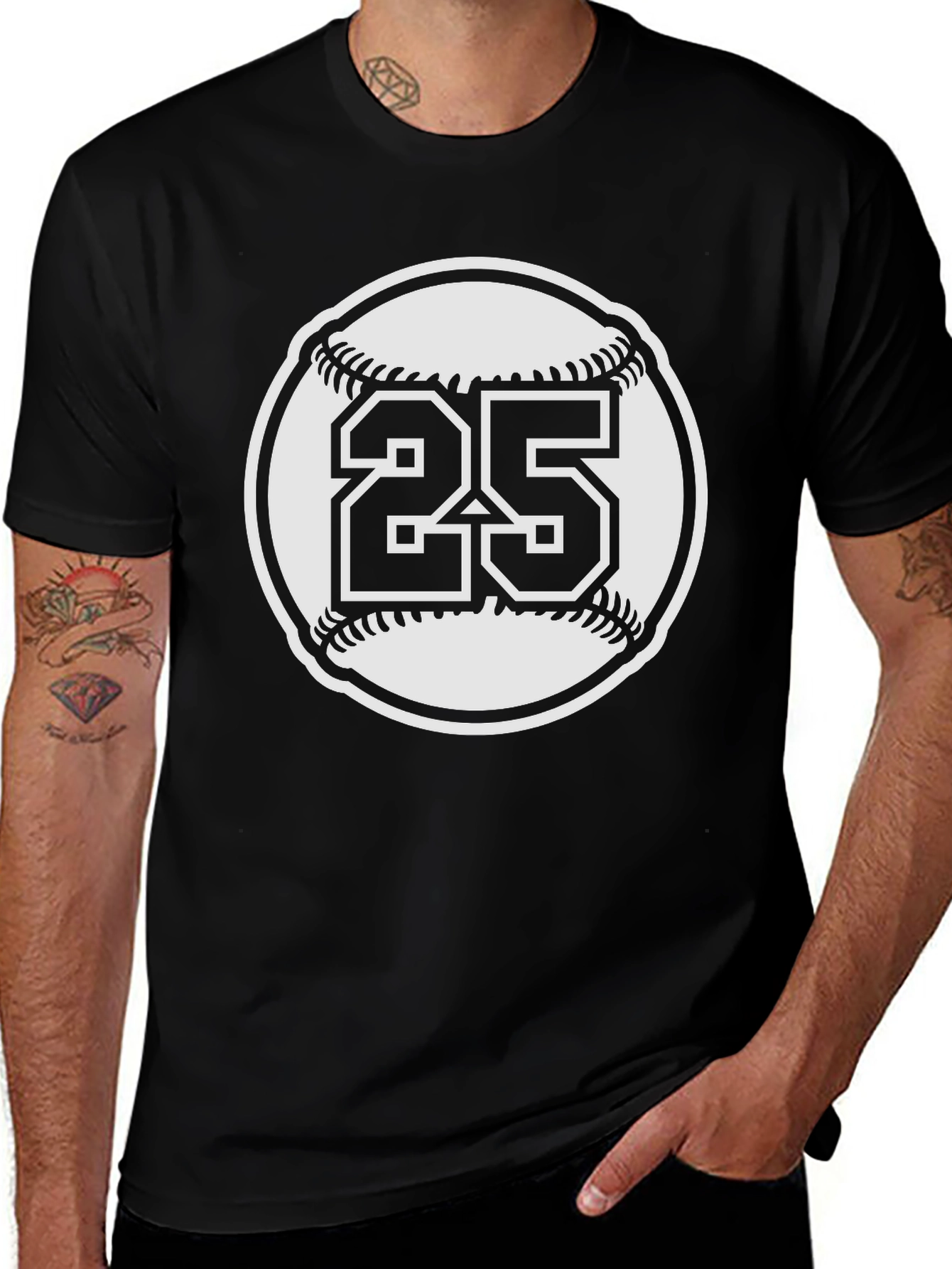 Baseball Number 25 Graphic Tee