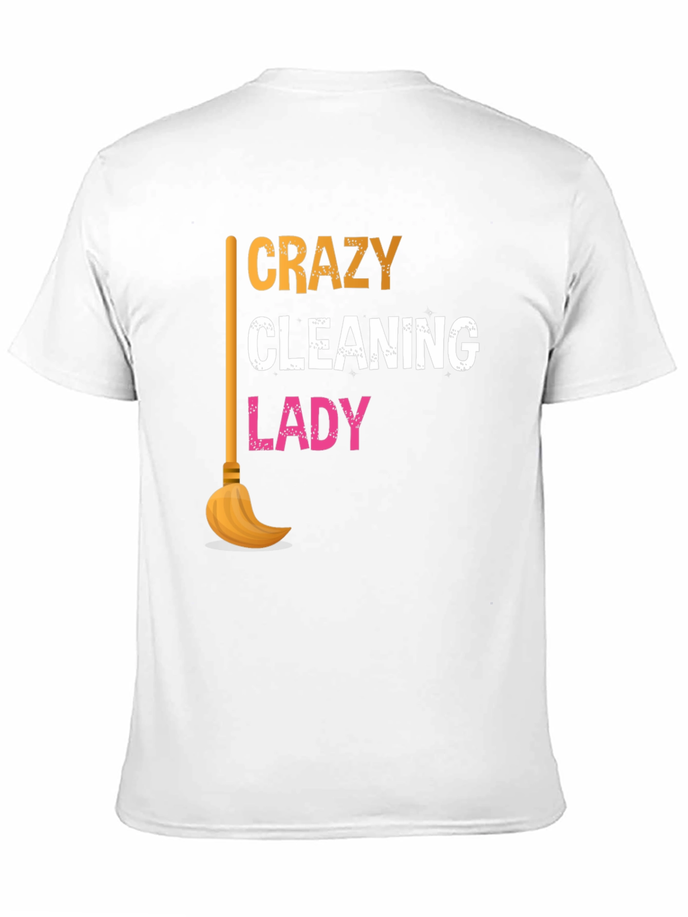 Crazy Cleaning Lady Graphic T-Shirt - Black