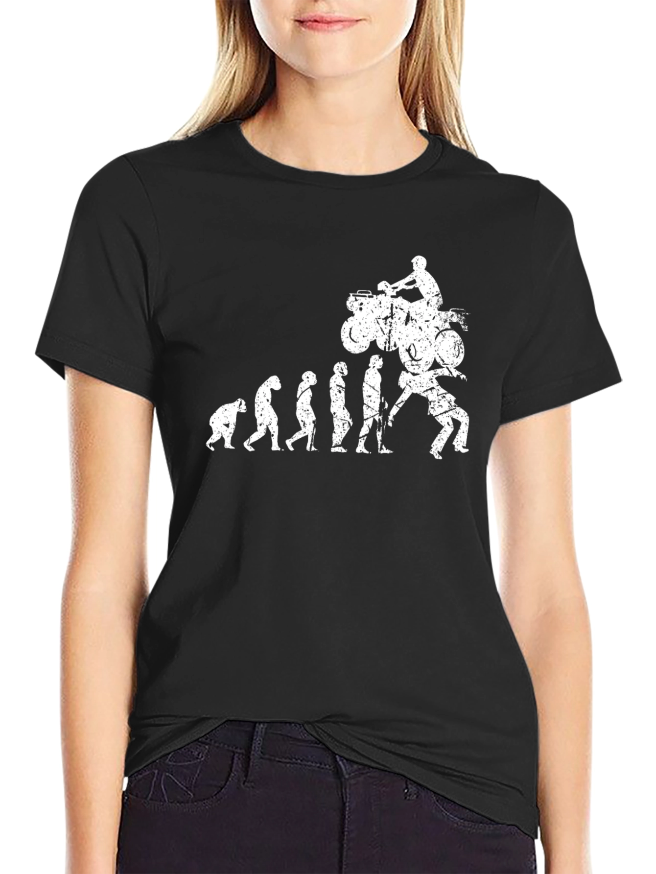 Evolution of Riding T-Shirt - Funny Bike Design