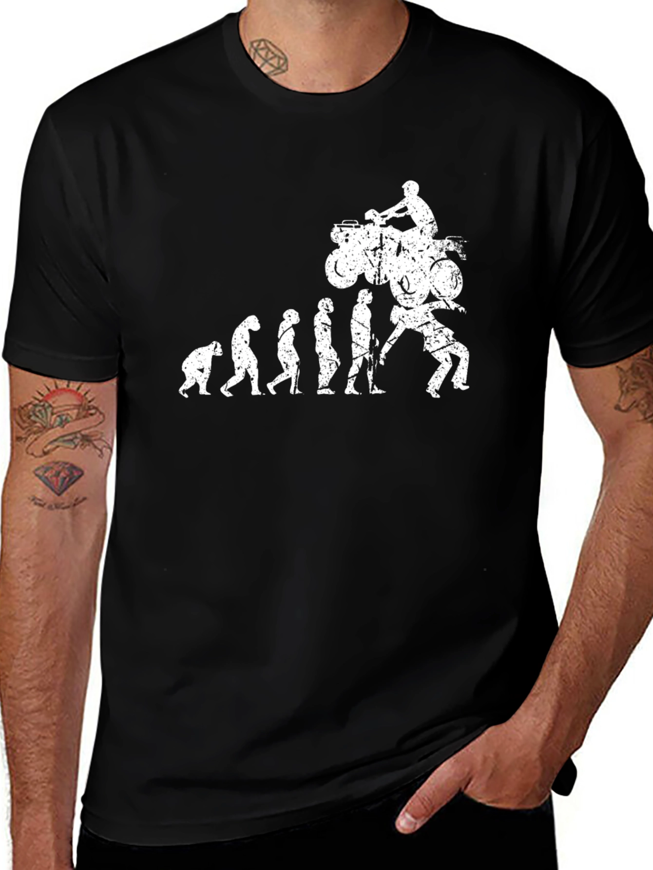 Evolution of Riding T-Shirt - Funny Bike Design