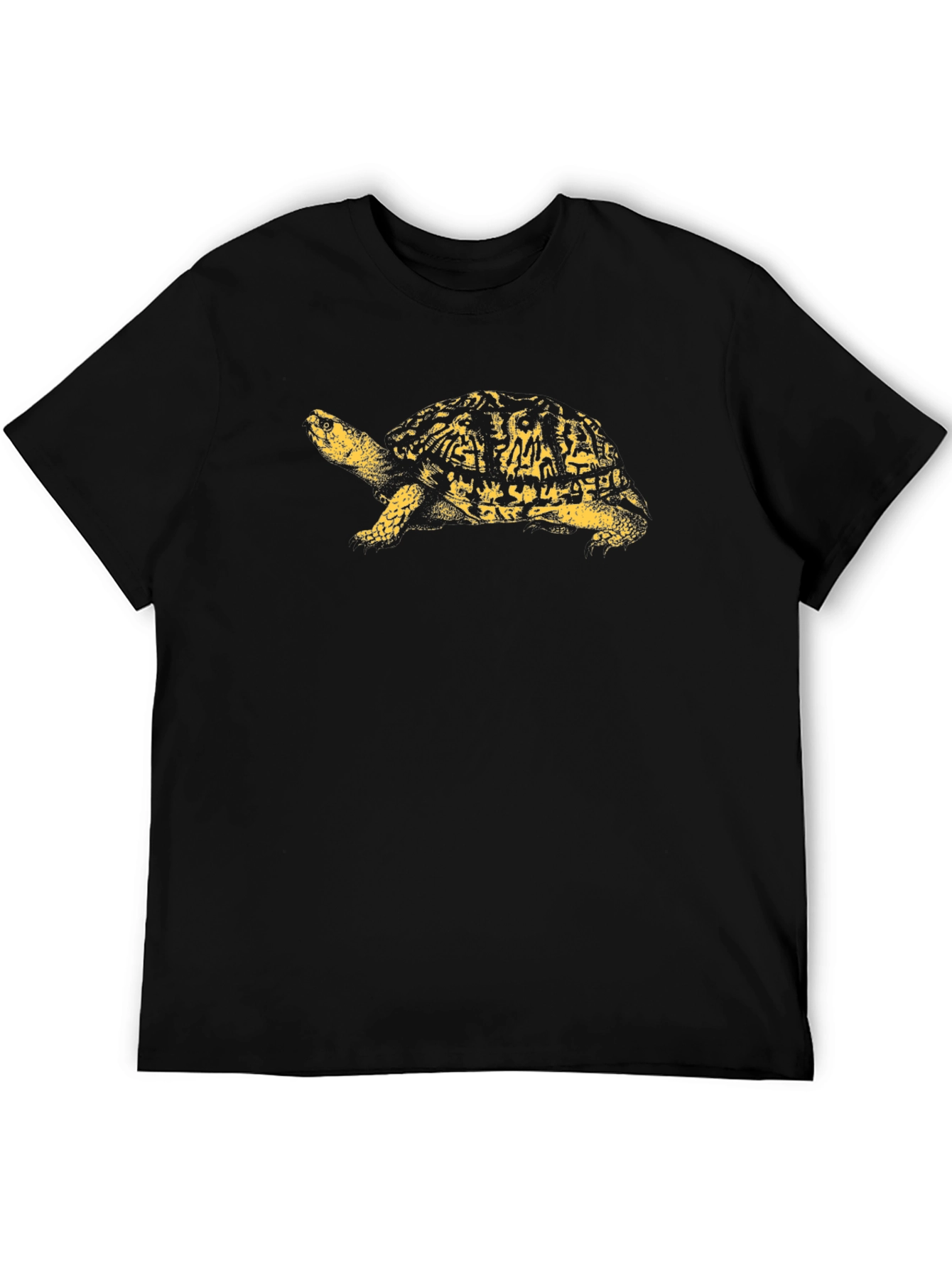 Turtle Graphic Tee - Black Cotton T-Shirt
