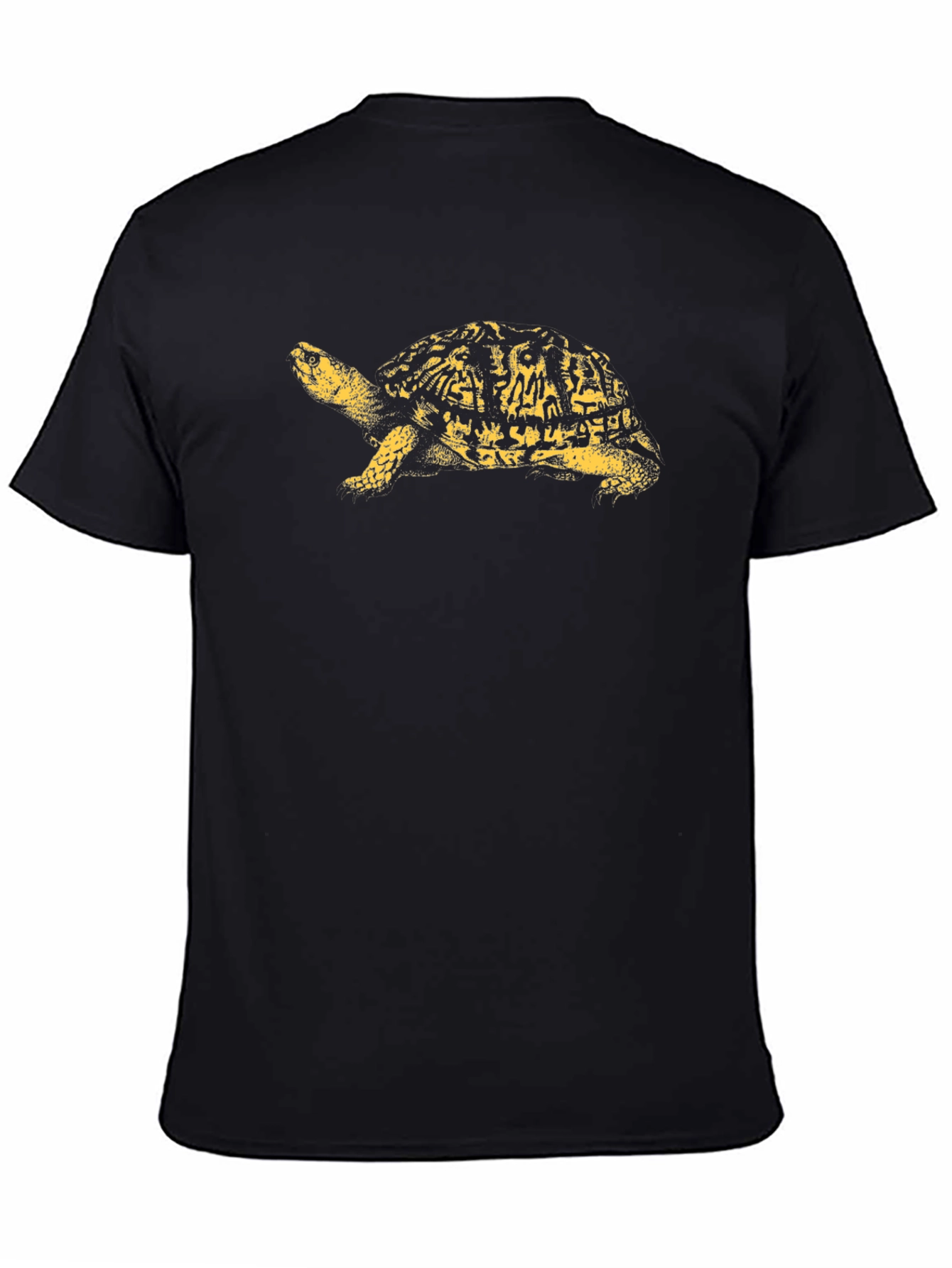 Turtle Graphic Tee - Black Cotton T-Shirt