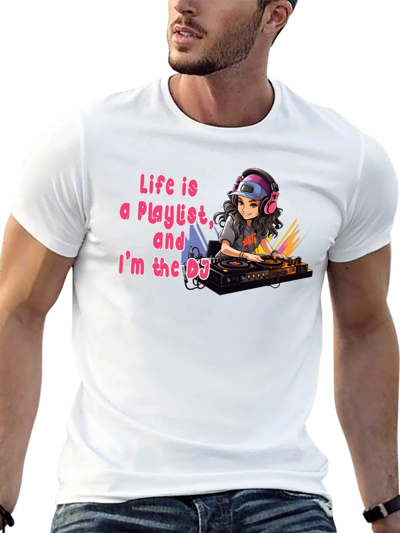 Life Is A Playlist DJ Graphic Tee