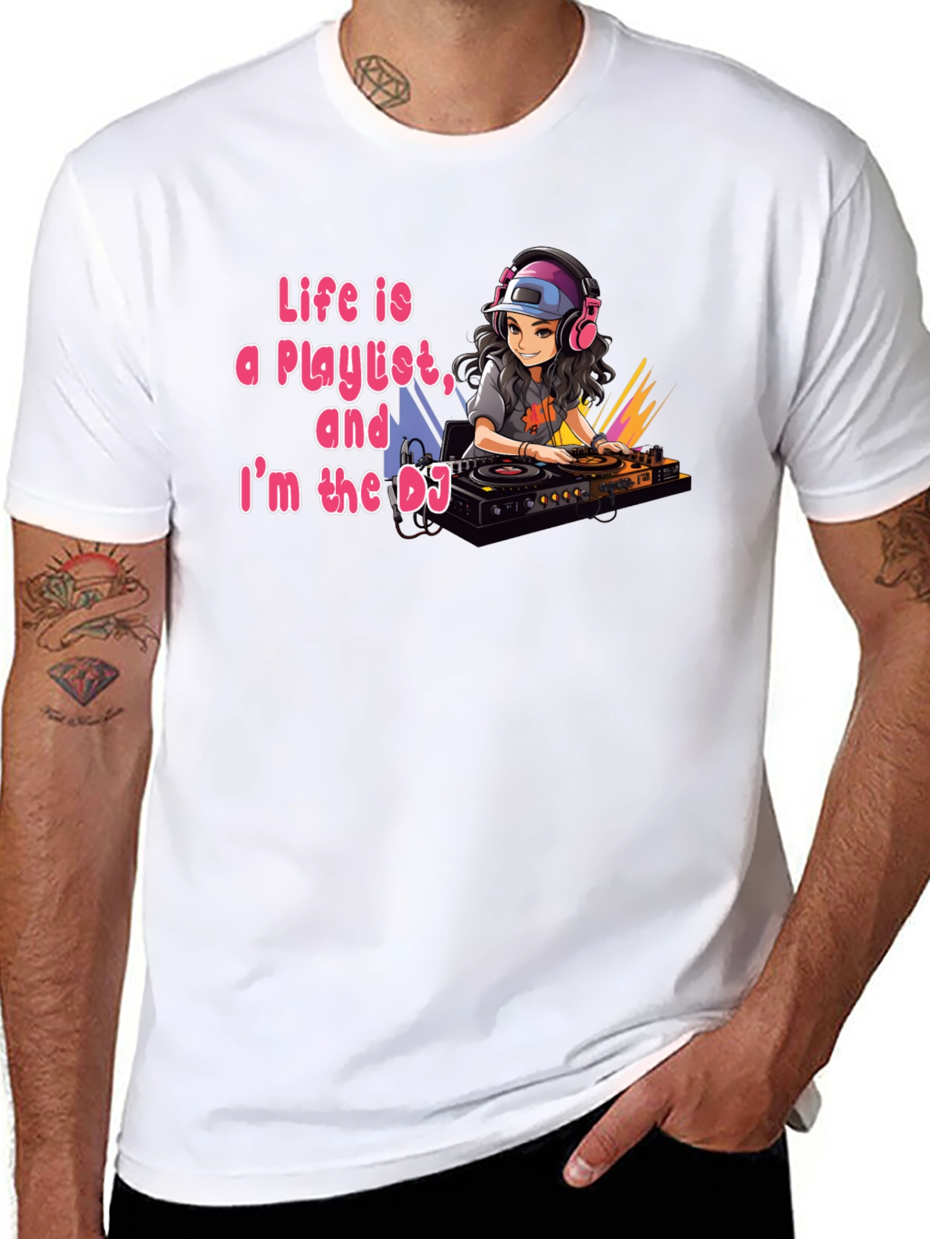 Life Is A Playlist DJ Graphic Tee