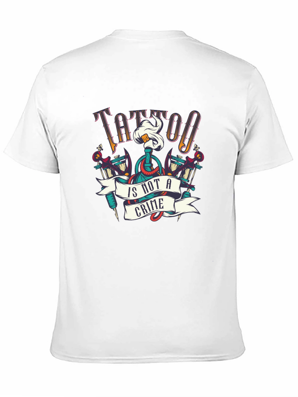 Tattoo Is Not A Crime Graphic Tee - Black
