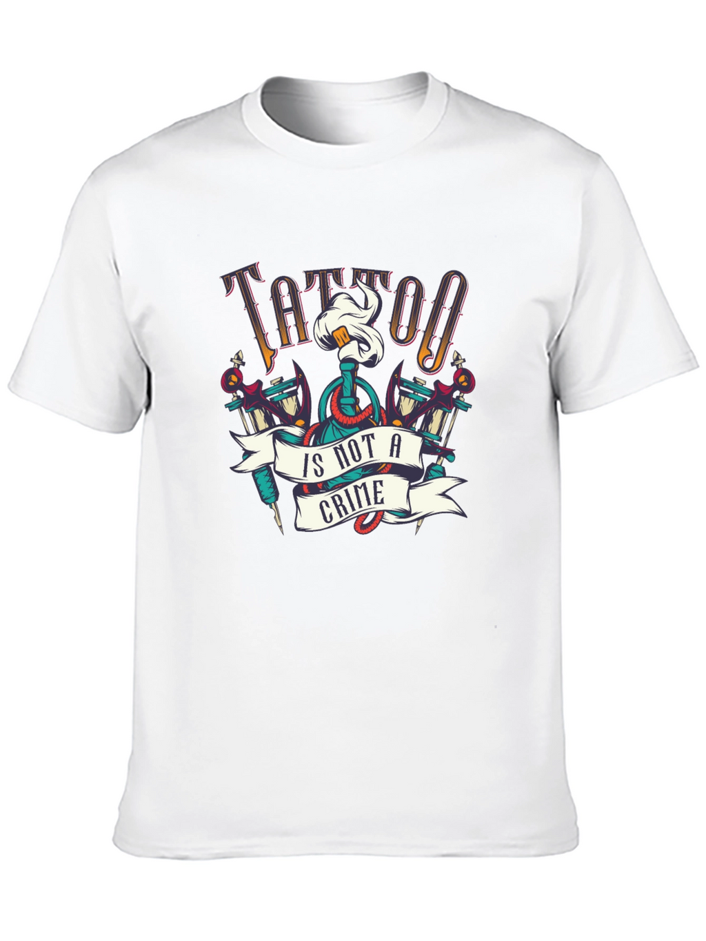 Tattoo Is Not A Crime Graphic Tee - Black