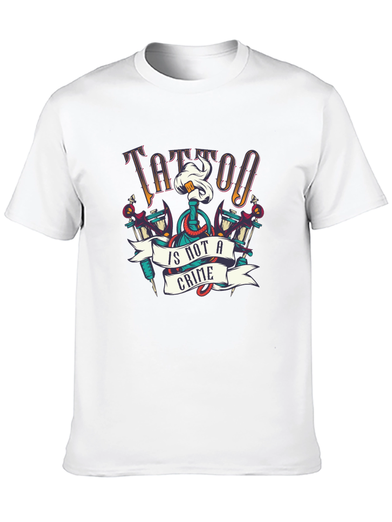 Tattoo Is Not A Crime Graphic Tee - Black