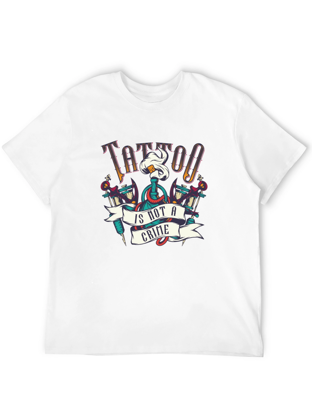Tattoo Is Not A Crime Graphic Tee - Black