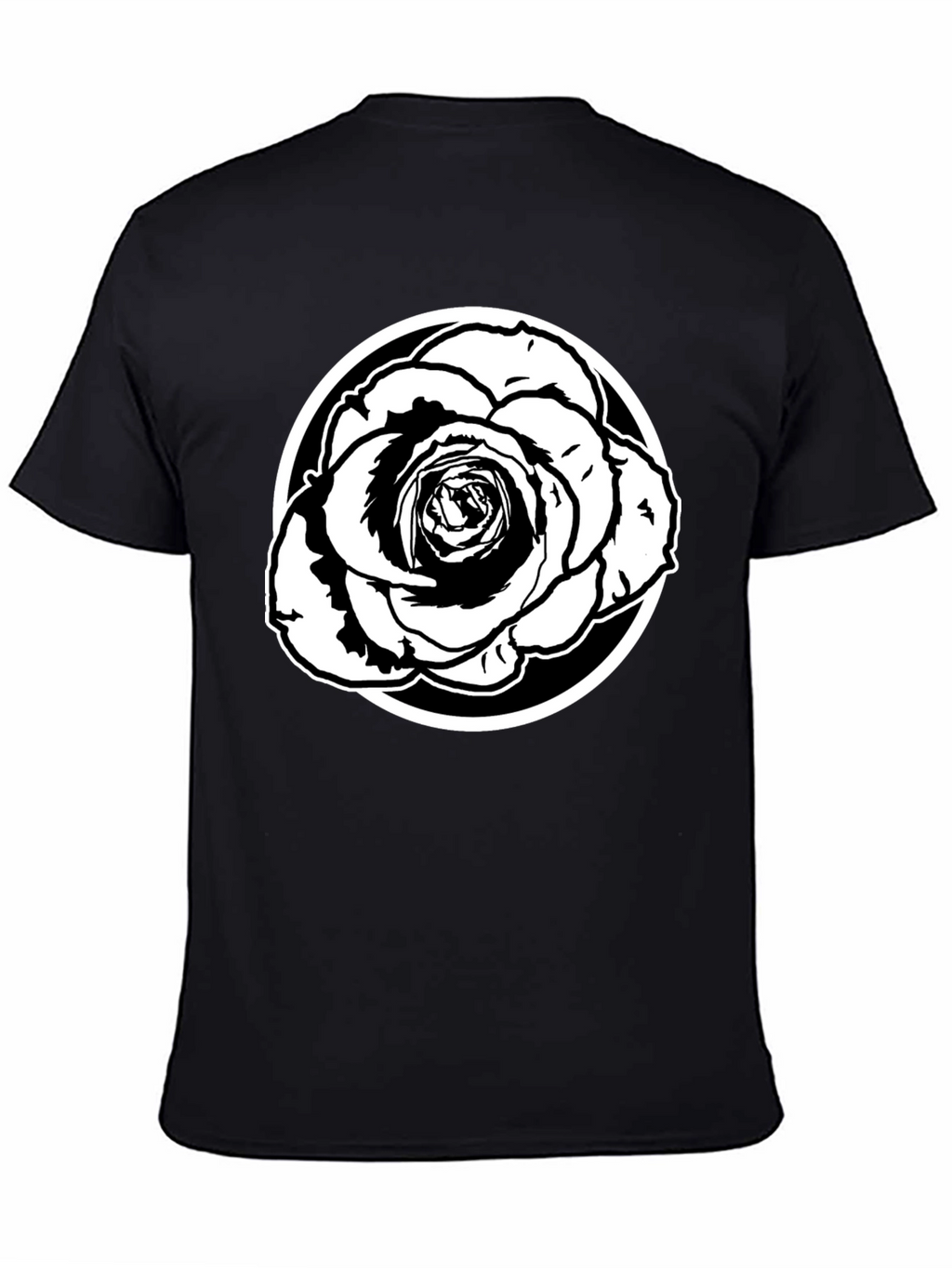 Black Rose Graphic Tee - Stylish Mens Casual Shirt