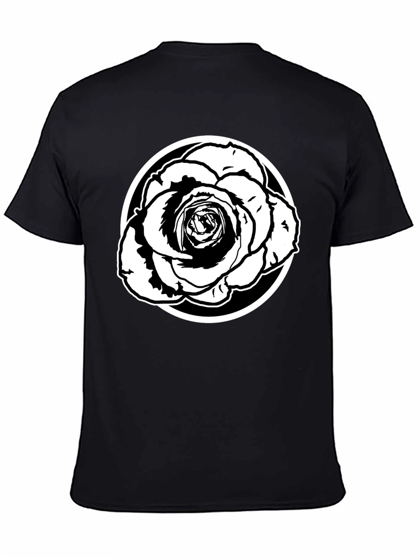 Black Rose Graphic Tee - Stylish Mens Casual Shirt