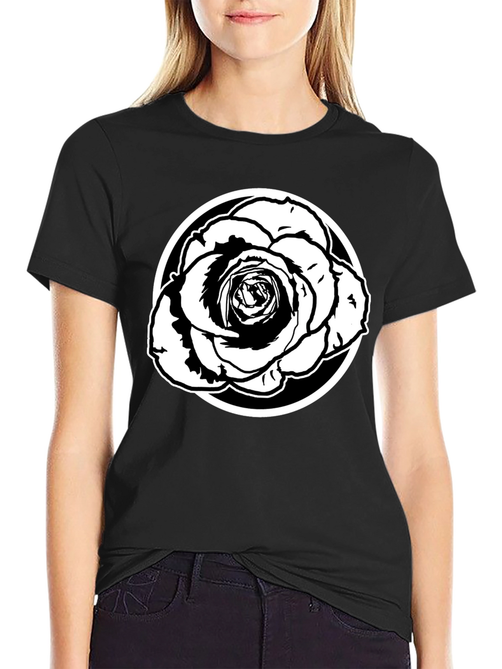 Black Rose Graphic Tee - Stylish Mens Casual Shirt