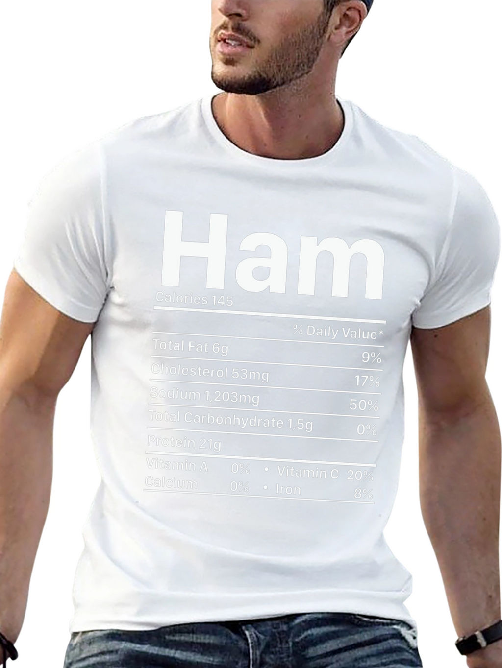 Ham Nutrition Facts Novelty Graphic T-Shirt