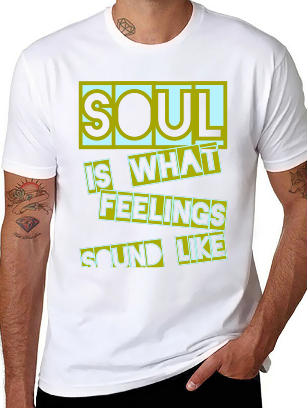 Soul Is What Feelings Sound Like Black T-Shirt