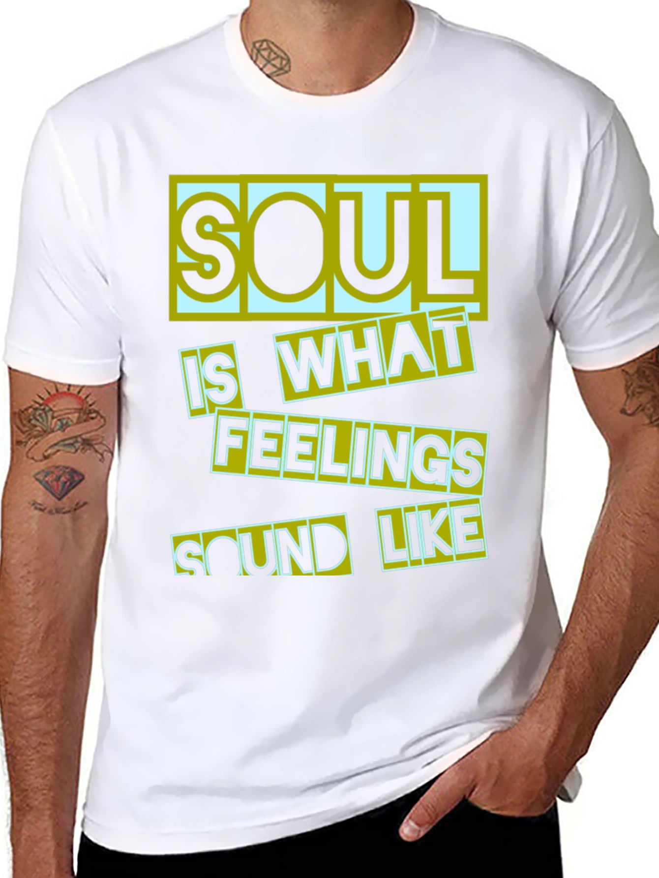 Soul Is What Feelings Sound Like Black T-Shirt