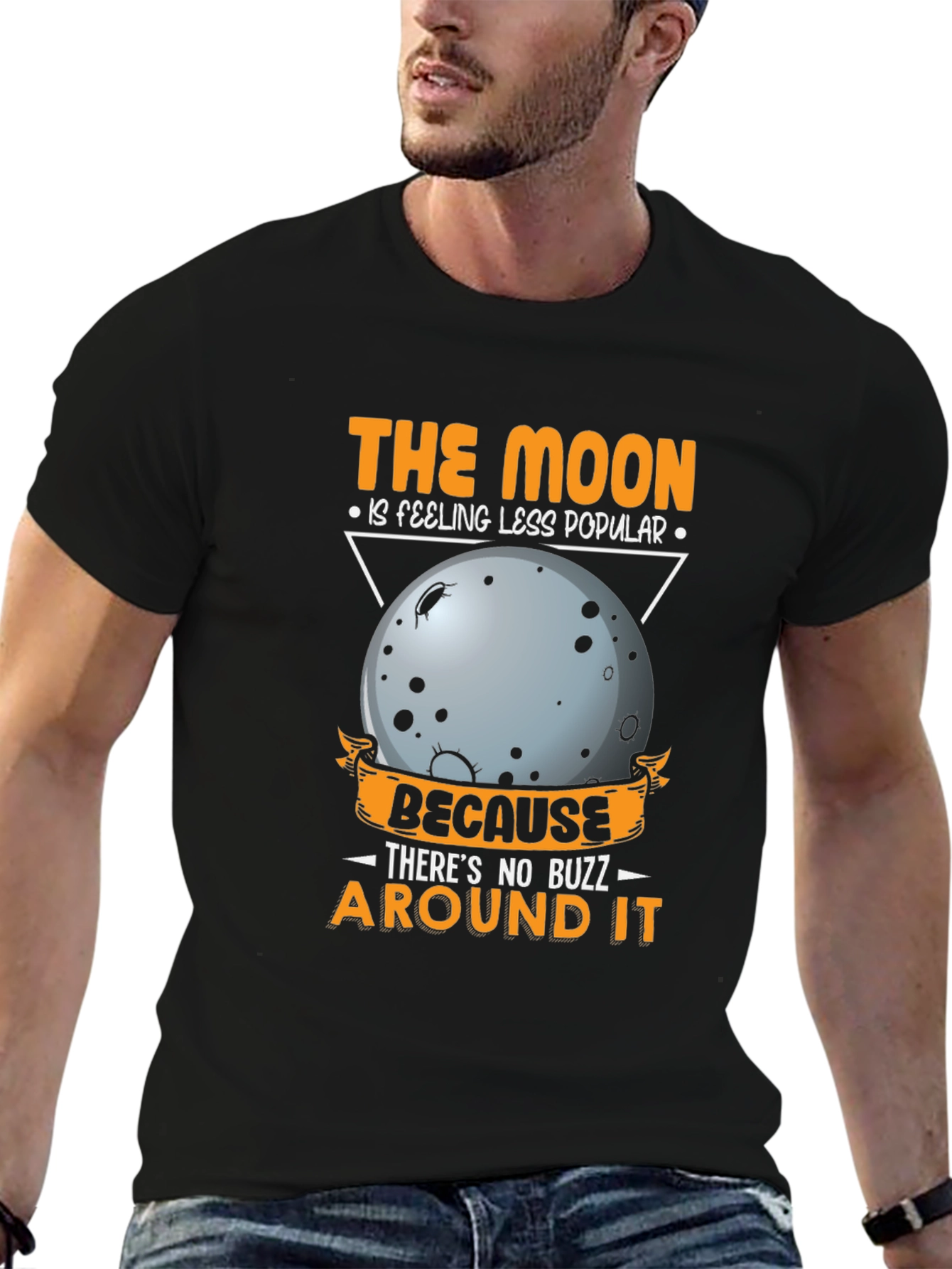 The Moon Feeling Less Popular Graphic T-Shirt