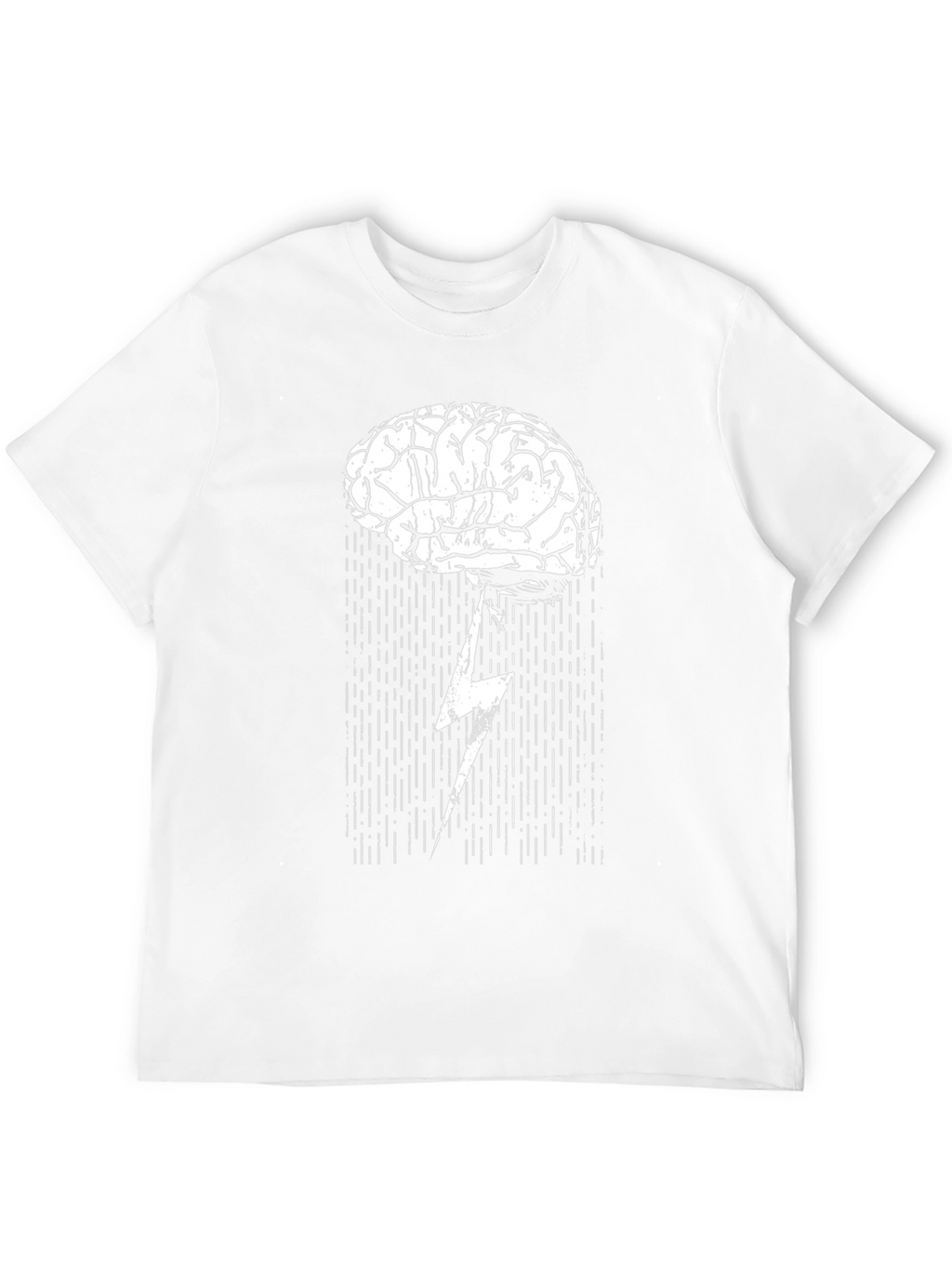 Brainstorm T-Shirt: Lightning Bolt Brain Design