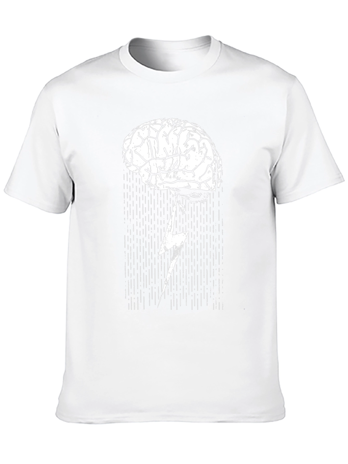 Brainstorm T-Shirt: Lightning Bolt Brain Design