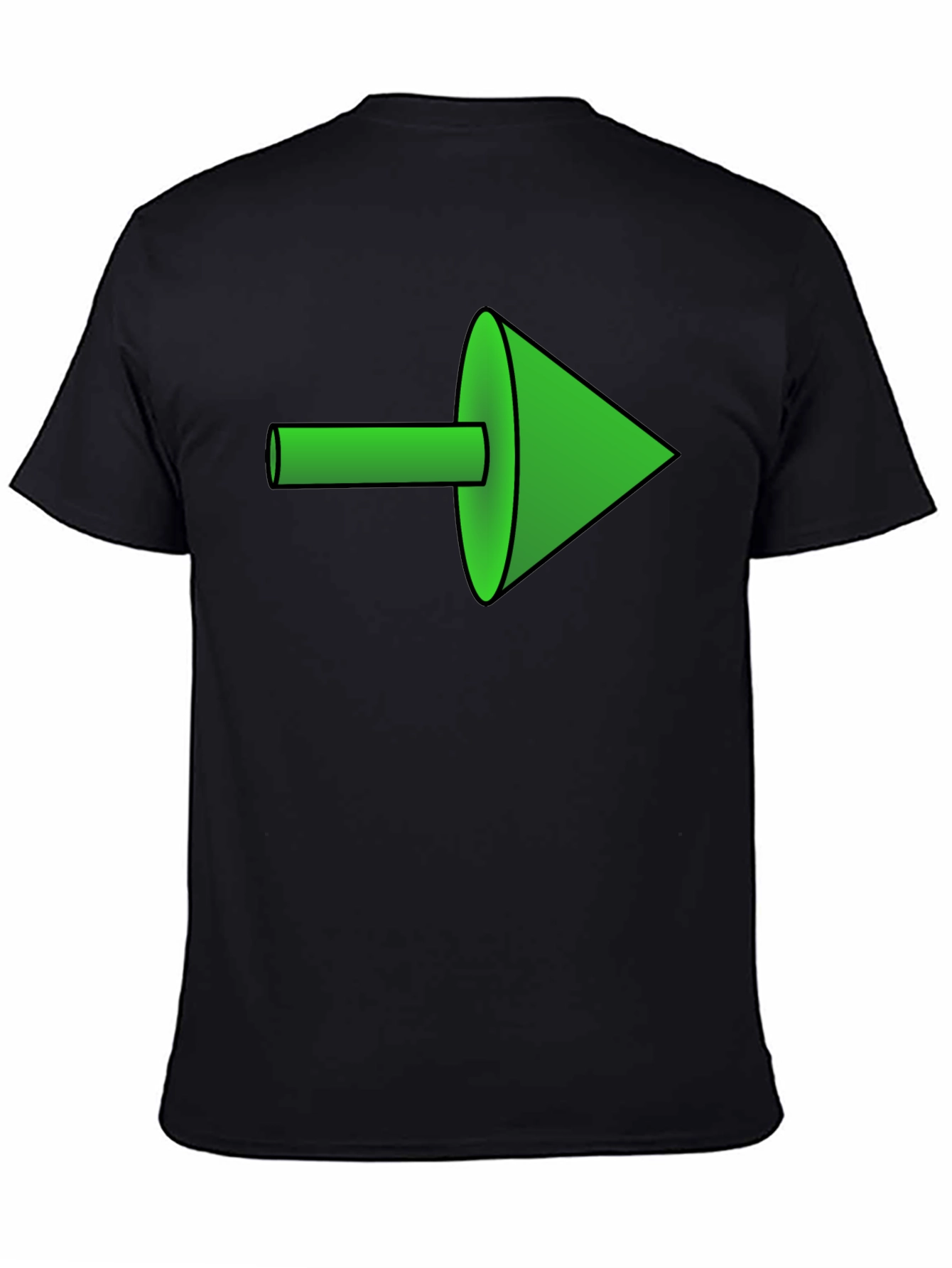 Green Arrow Graphic Black Tee