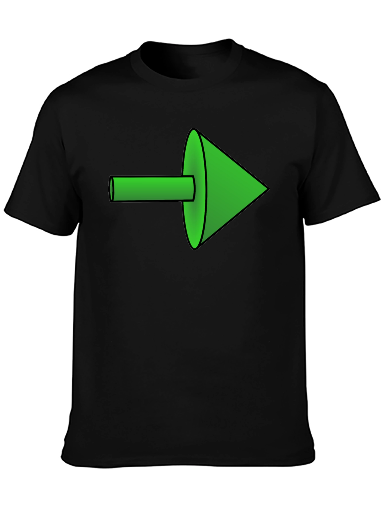 Green Arrow Graphic Black Tee