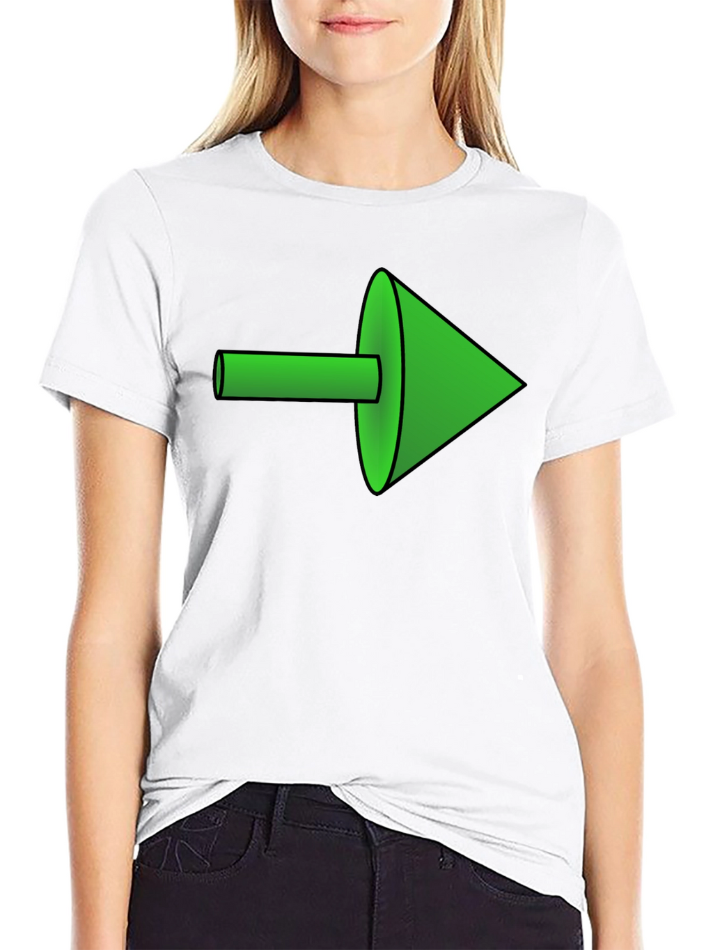 Green Arrow Graphic Black Tee
