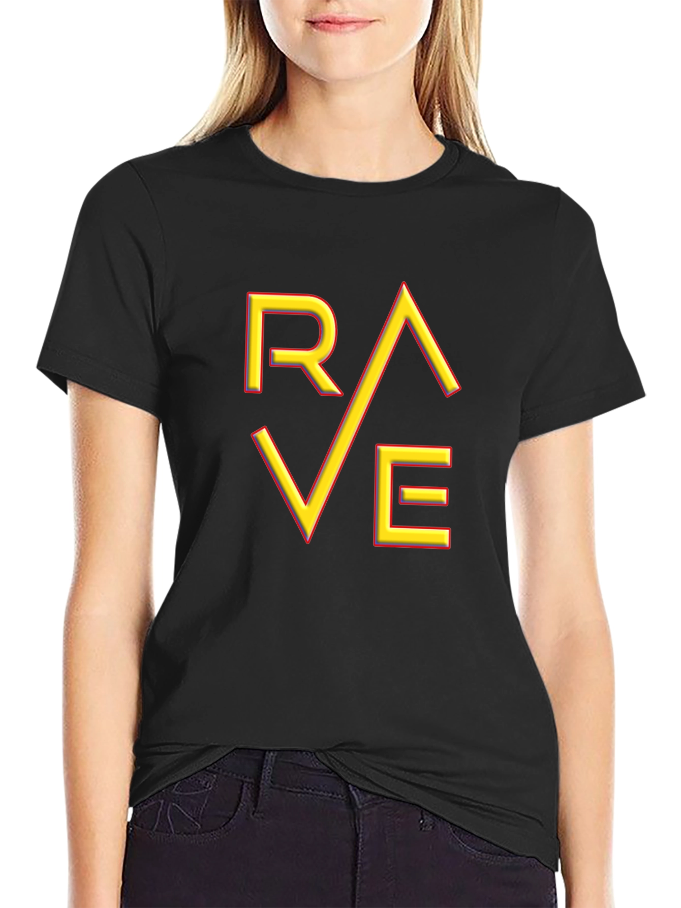 Rave Graphic T-Shirt - Trendy Party Wear