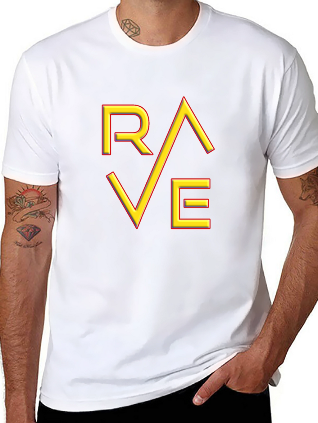 Rave Graphic T-Shirt - Trendy Party Wear