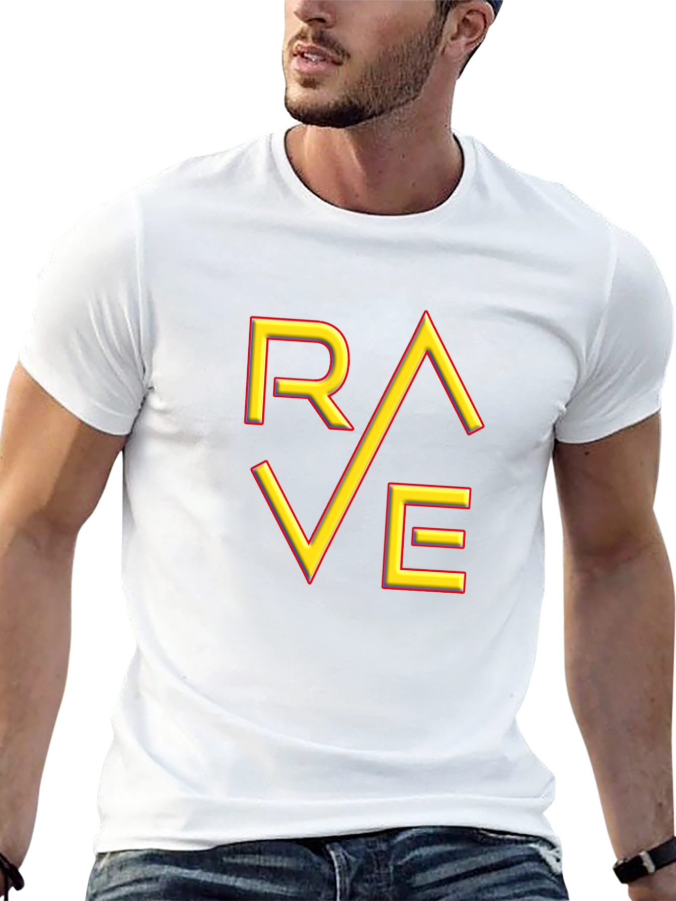 Rave Graphic T-Shirt - Trendy Party Wear
