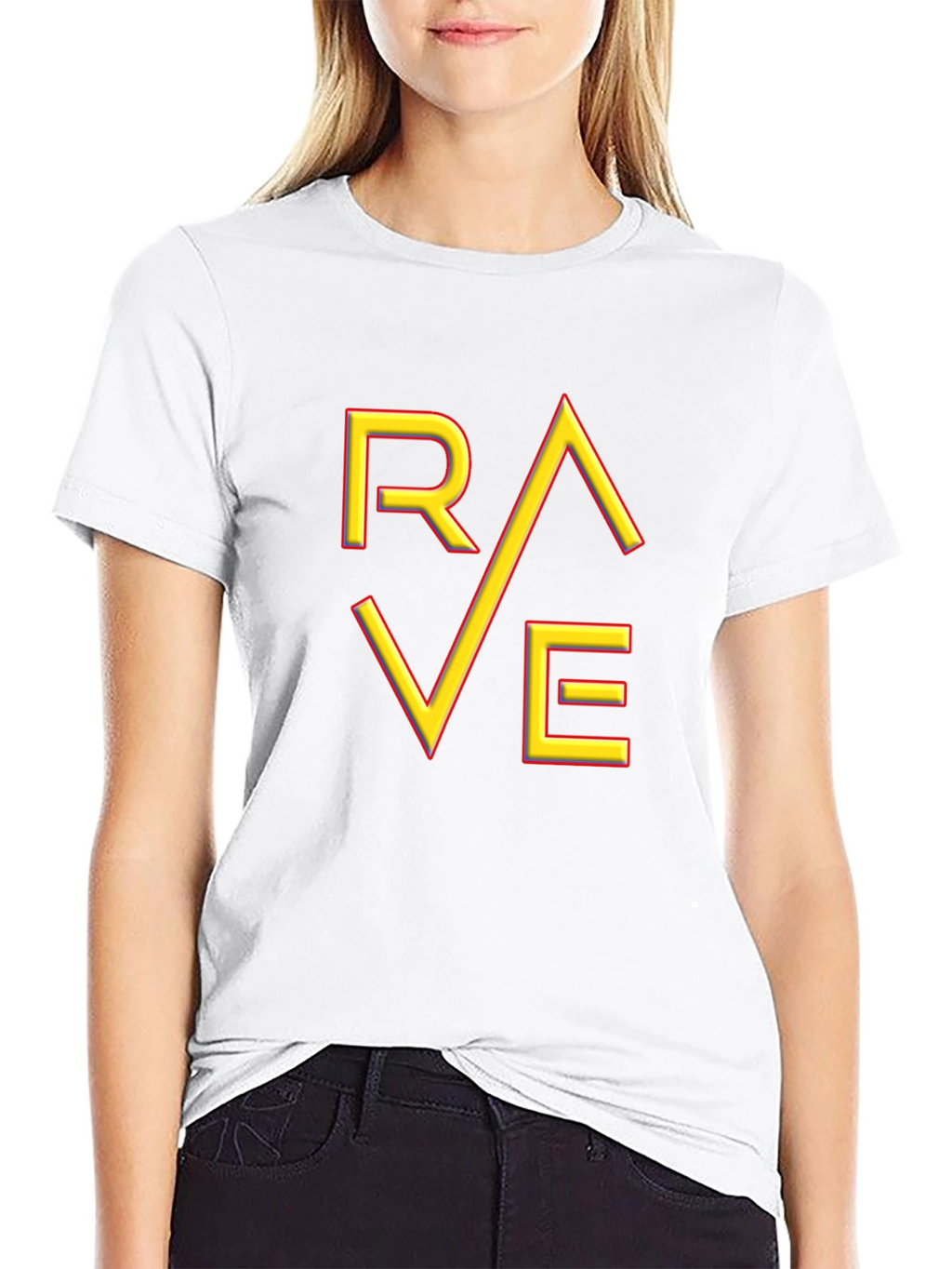 Rave Graphic T-Shirt - Trendy Party Wear