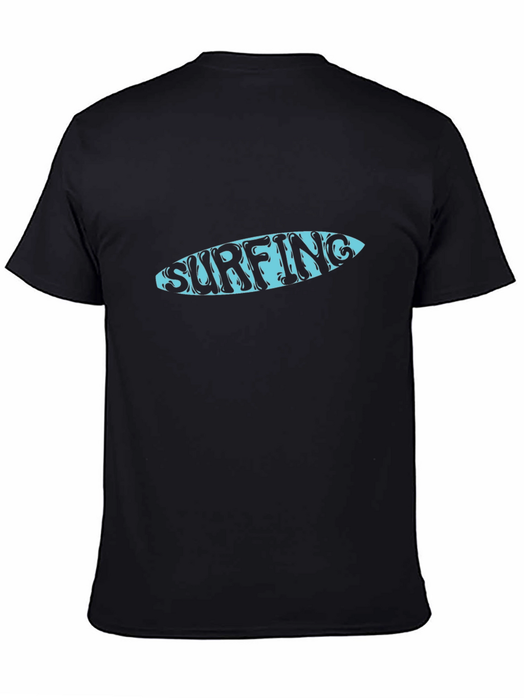 Surfing Graphic Black T-Shirt