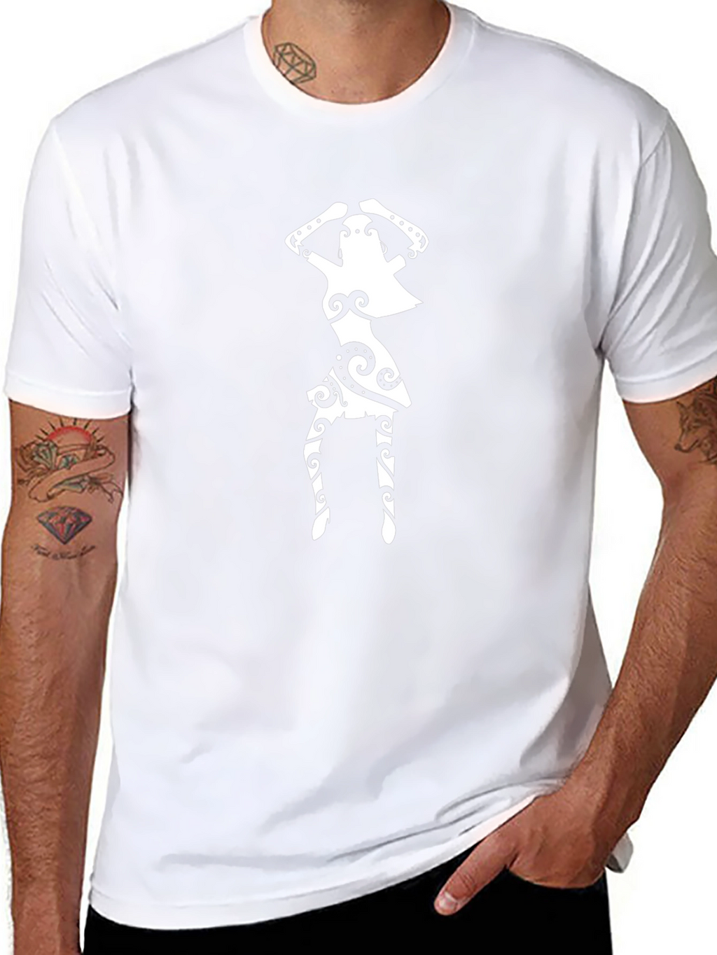 Tribal Dancer Graphic Black T-Shirt