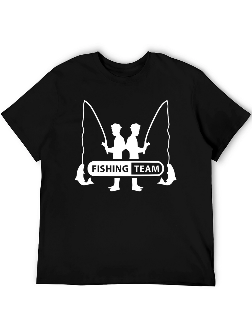 Fishing Team Graphic T-Shirt Black