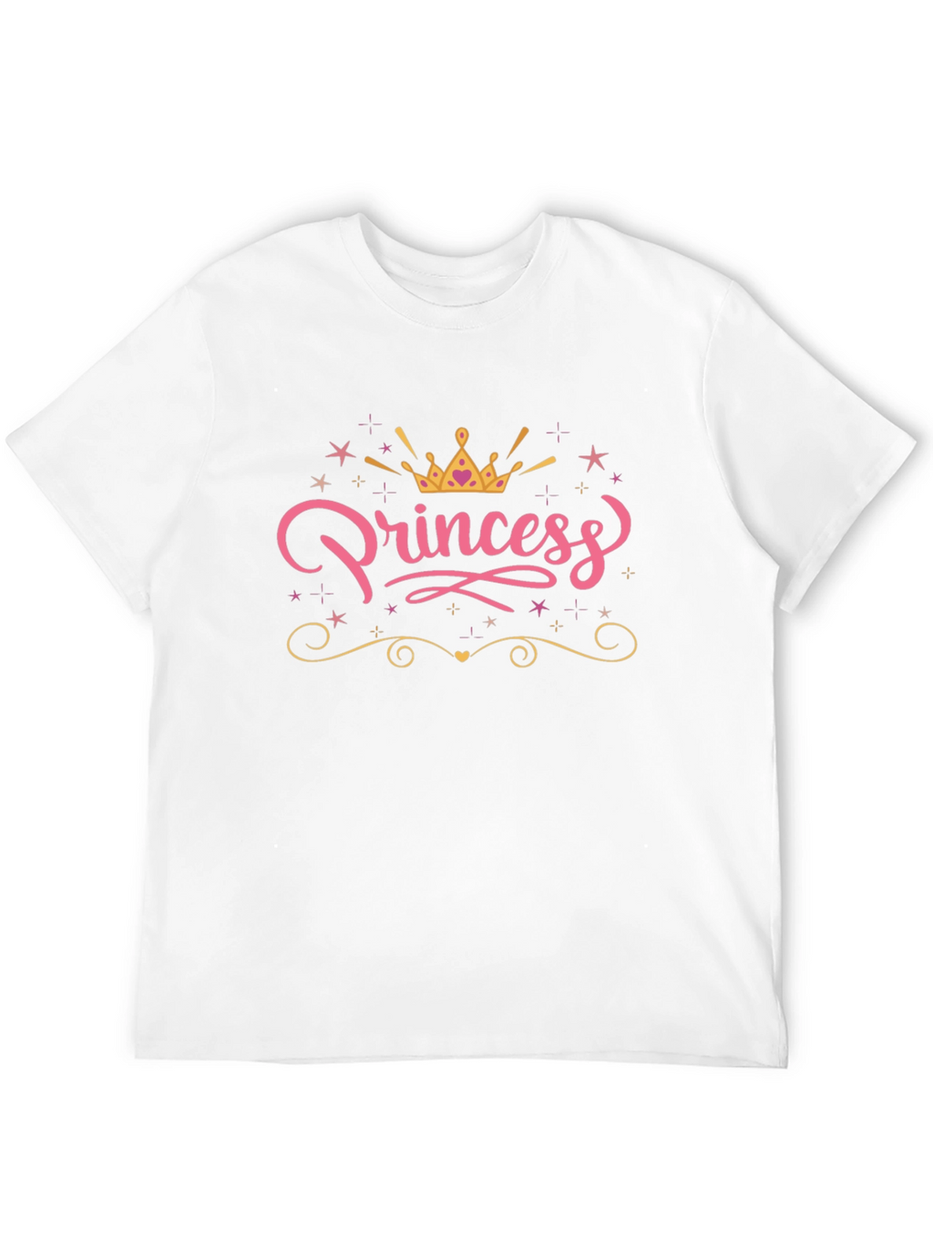 Princess Crown Graphic Black T-Shirt