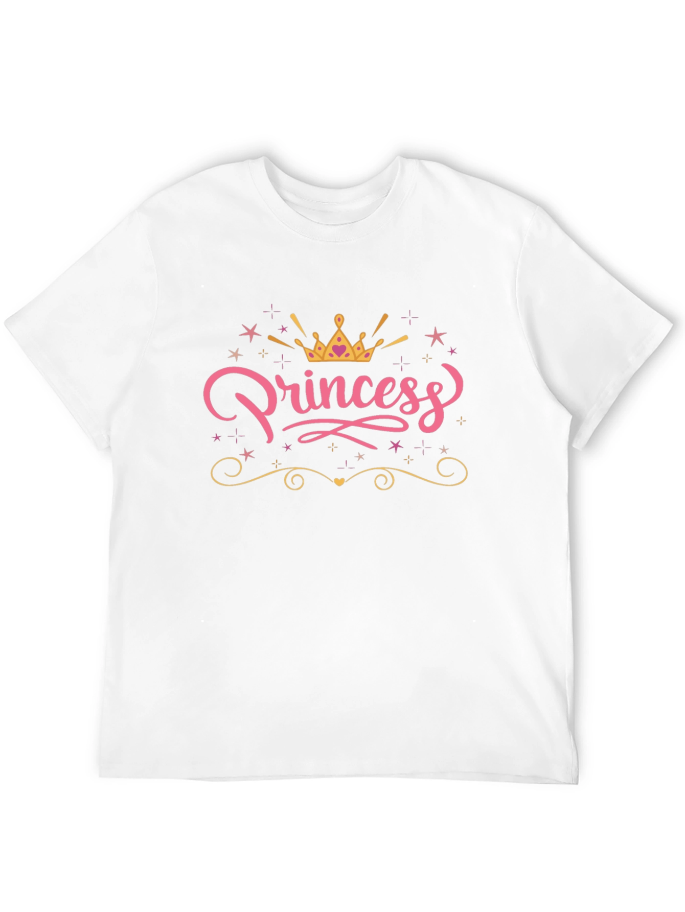 Princess Crown Graphic Black T-Shirt