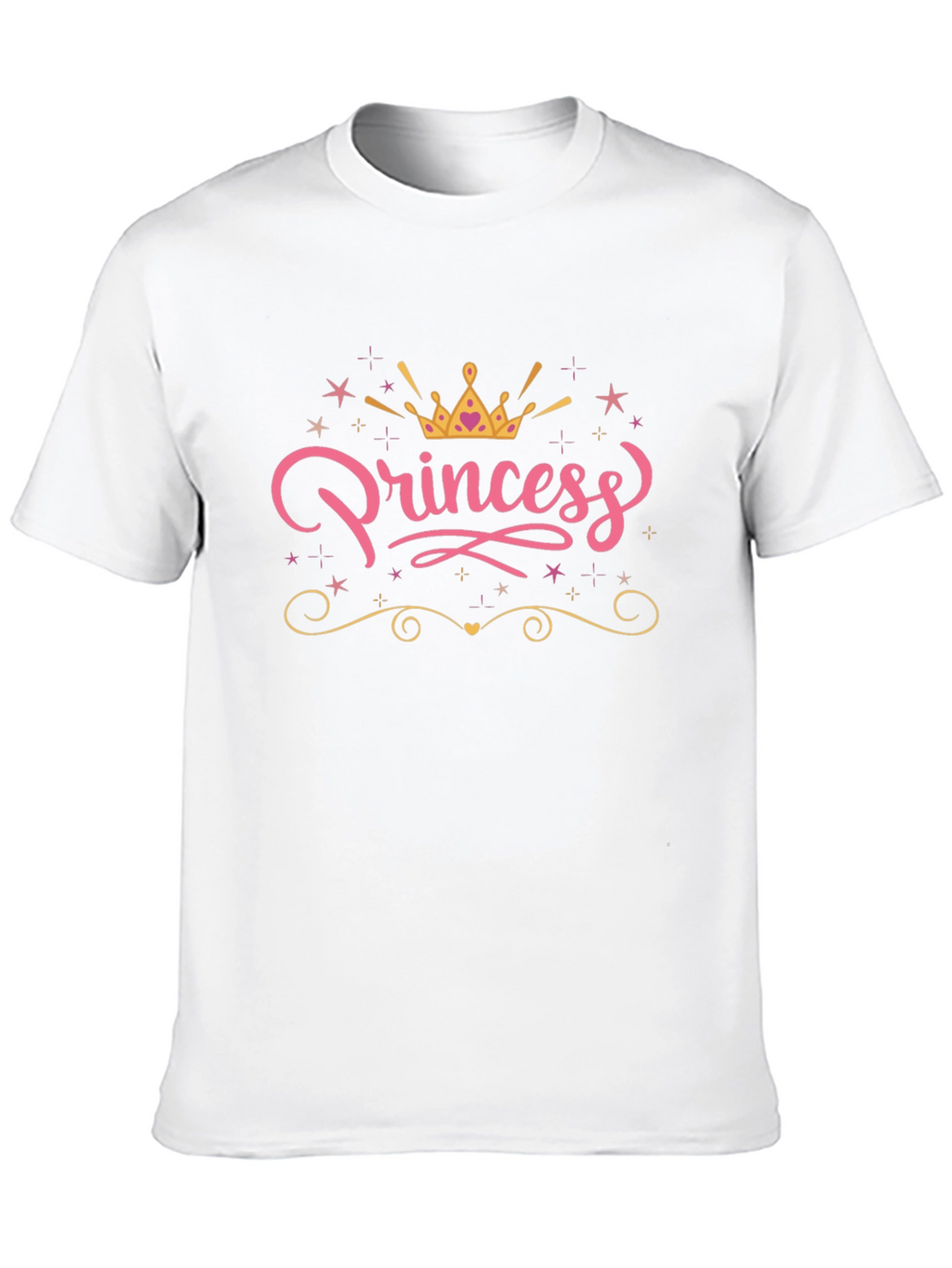 Princess Crown Graphic Black T-Shirt