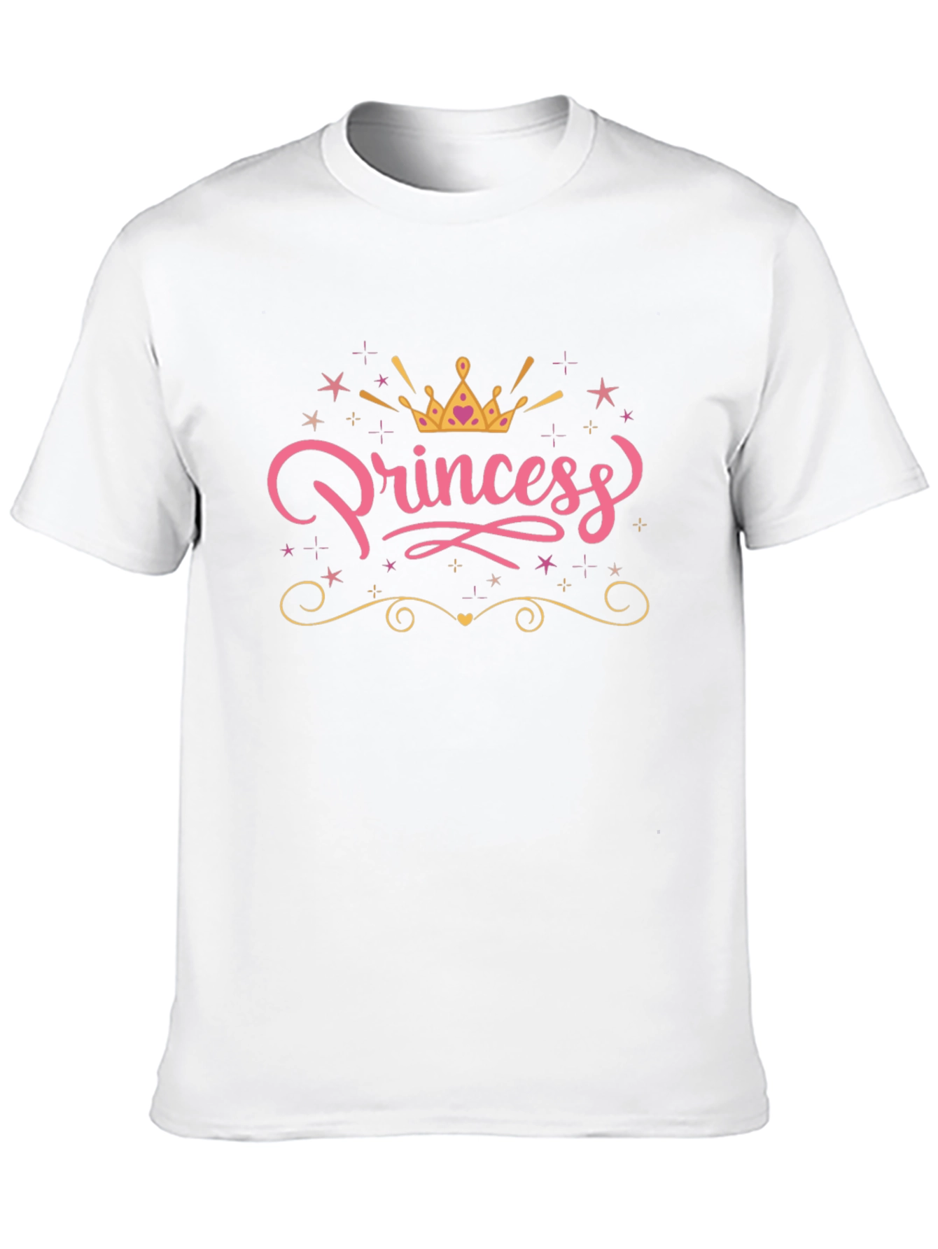 Princess Crown Graphic Black T-Shirt