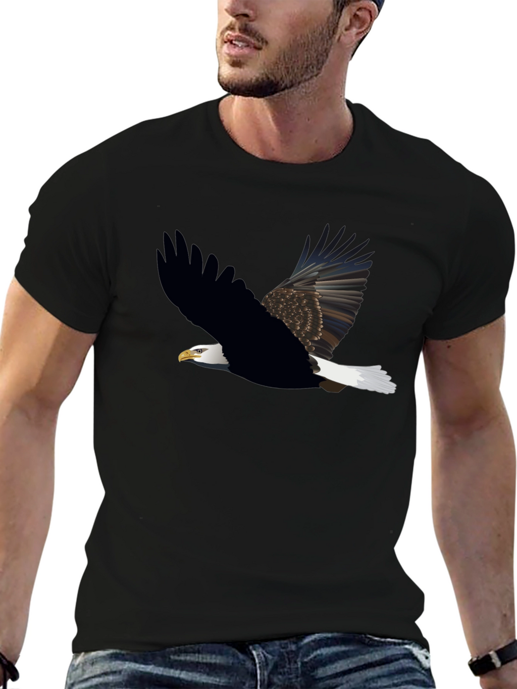 Eagle Graphic T-Shirt - Mens Black Tee