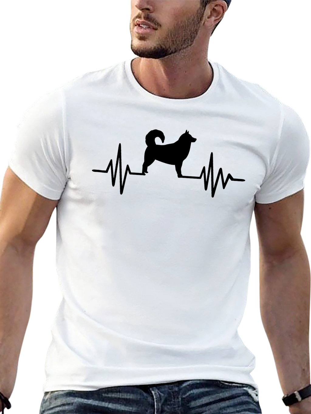 Dog Heartbeat T-Shirt -  Unisex Casual Tee