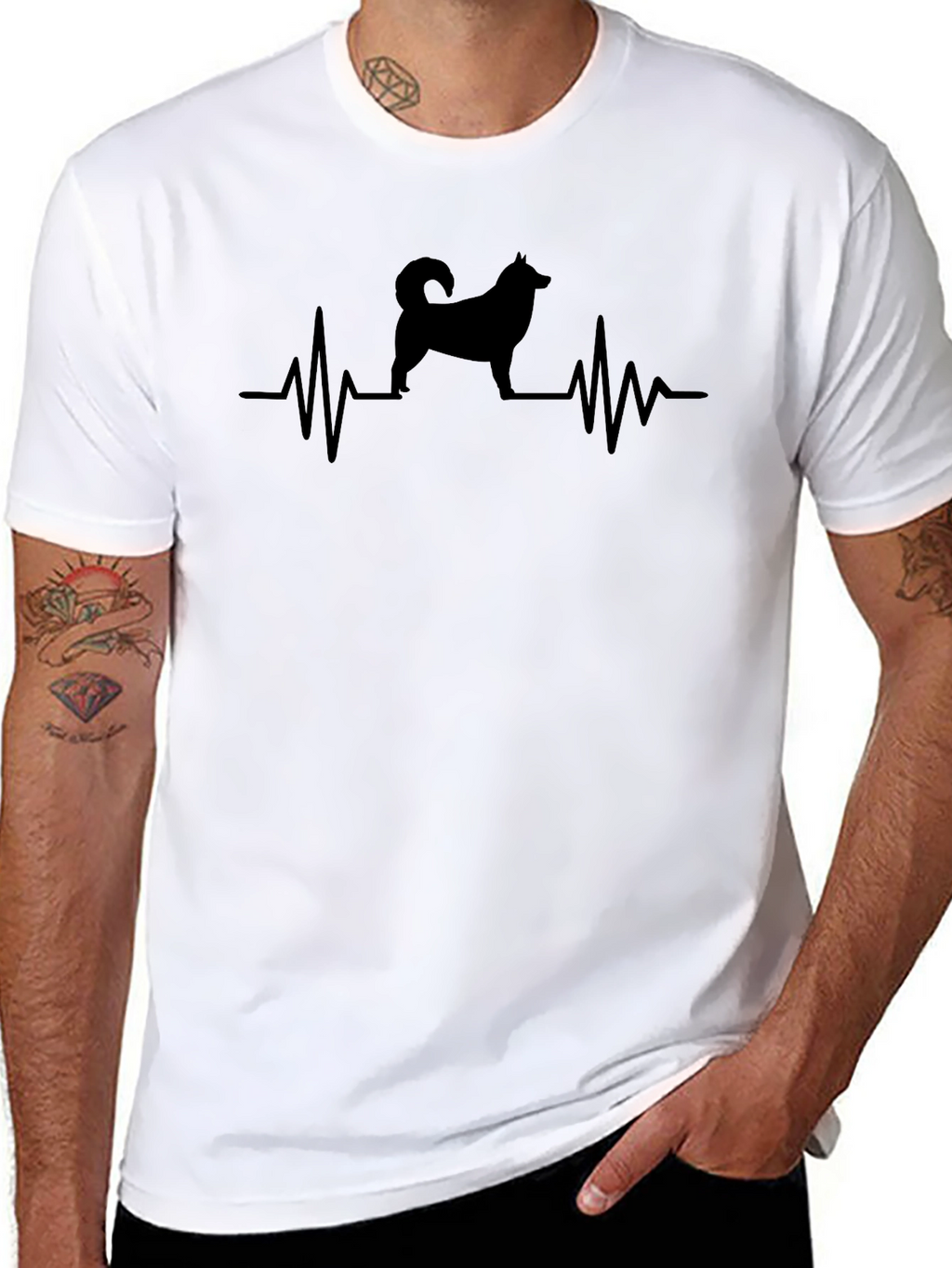 Dog Heartbeat T-Shirt -  Unisex Casual Tee