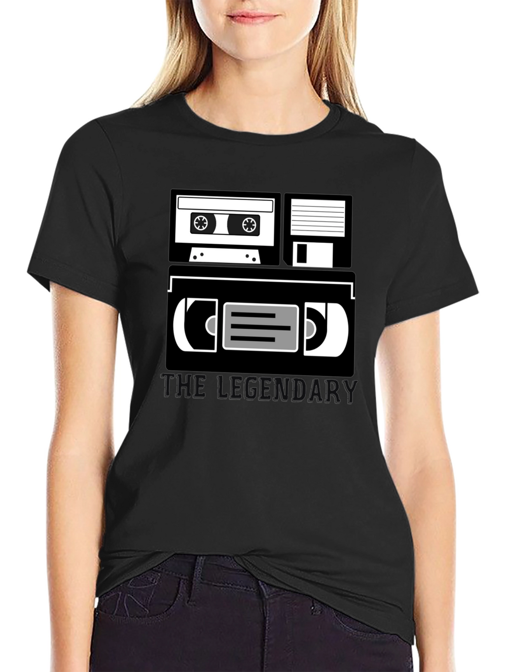 Retro Media T-Shirt - Cassette Floppy Disk VHS