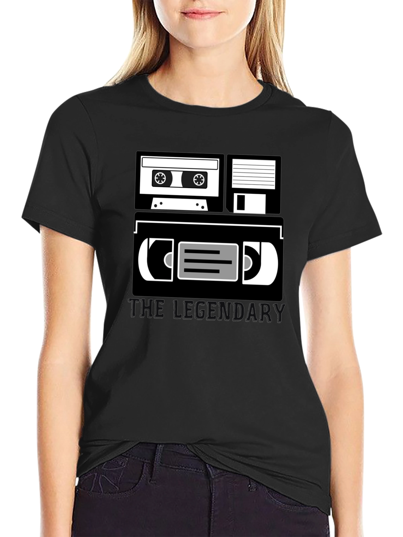 Retro Media T-Shirt - Cassette Floppy Disk VHS