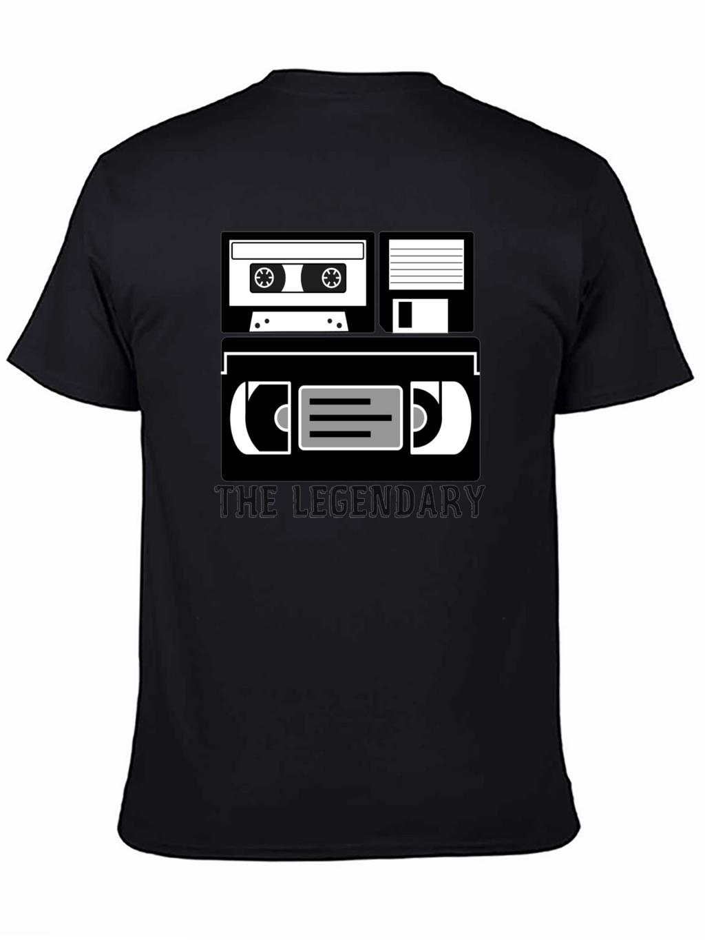 Retro Media T-Shirt - Cassette Floppy Disk VHS