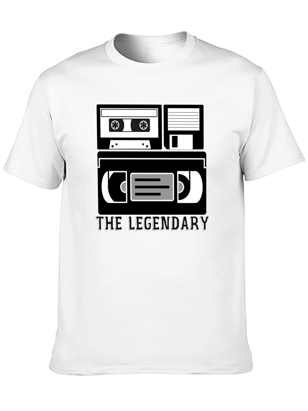 Retro Media T-Shirt - Cassette Floppy Disk VHS